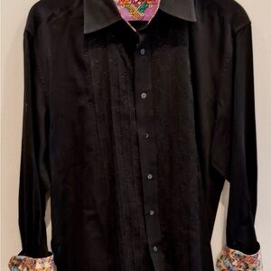Men's Robert Graham Black Dress Shirt